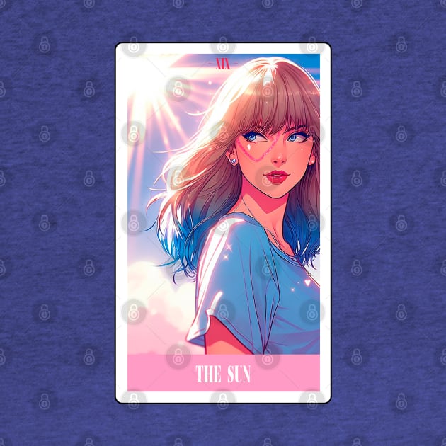 the sun - swiftie tarot card by sadieillust